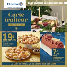 Prospectus E.Leclerc de la semaine "Carte traiteur SPÉCIAL FÊTES" avec 1 pages, valide du 26/11/2024 au 31/12/2024 pour Perrusson et alentours