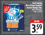 All-in-1 Power Complete Geschirr-Reiniger Tabs Angebote von Gut & Günstig bei EDEKA Ansbach für 3,59 €