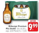 Premium Pils Stubbi Angebote von Bitburger bei EDEKA Mannheim für 9,99 €