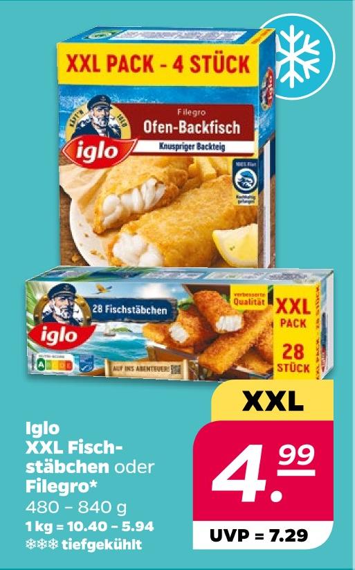 XXL Fischstäbchen oder Filegro