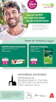 mea - meine apotheke Prospekt der KW 32 "Unsere August-Angebote" Aktueller mea - meine apotheke Prospekt "Unsere August-Angebote" Seite 1 von 4 Seiten