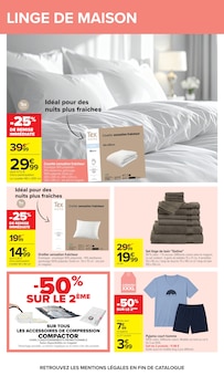 Promotion Literie dans le prospectus Carrefour, valable du 21/07/2026 au 03/08/2026 Promo Literie dans le catalogue Carrefour du moment à la page 46