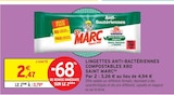 Lingettes anti-bactériennes compostables x80 - SAINT MARC en promo chez Intermarché Montpellier à 0,79 €