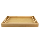 Lot de 2 plateaux en bambou - Carrefour à La Rochelle Lot de 2 plateaux en bambou en promo chez Carrefour La Rochelle à 8,99 €