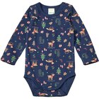 Body im dm-drogerie markt Prospekt Body Langarm mit Weihnachts-Muster, blau, Gr. 86/92 von ALANA im aktuellen dm-drogerie markt Prospekt für 6,90 €