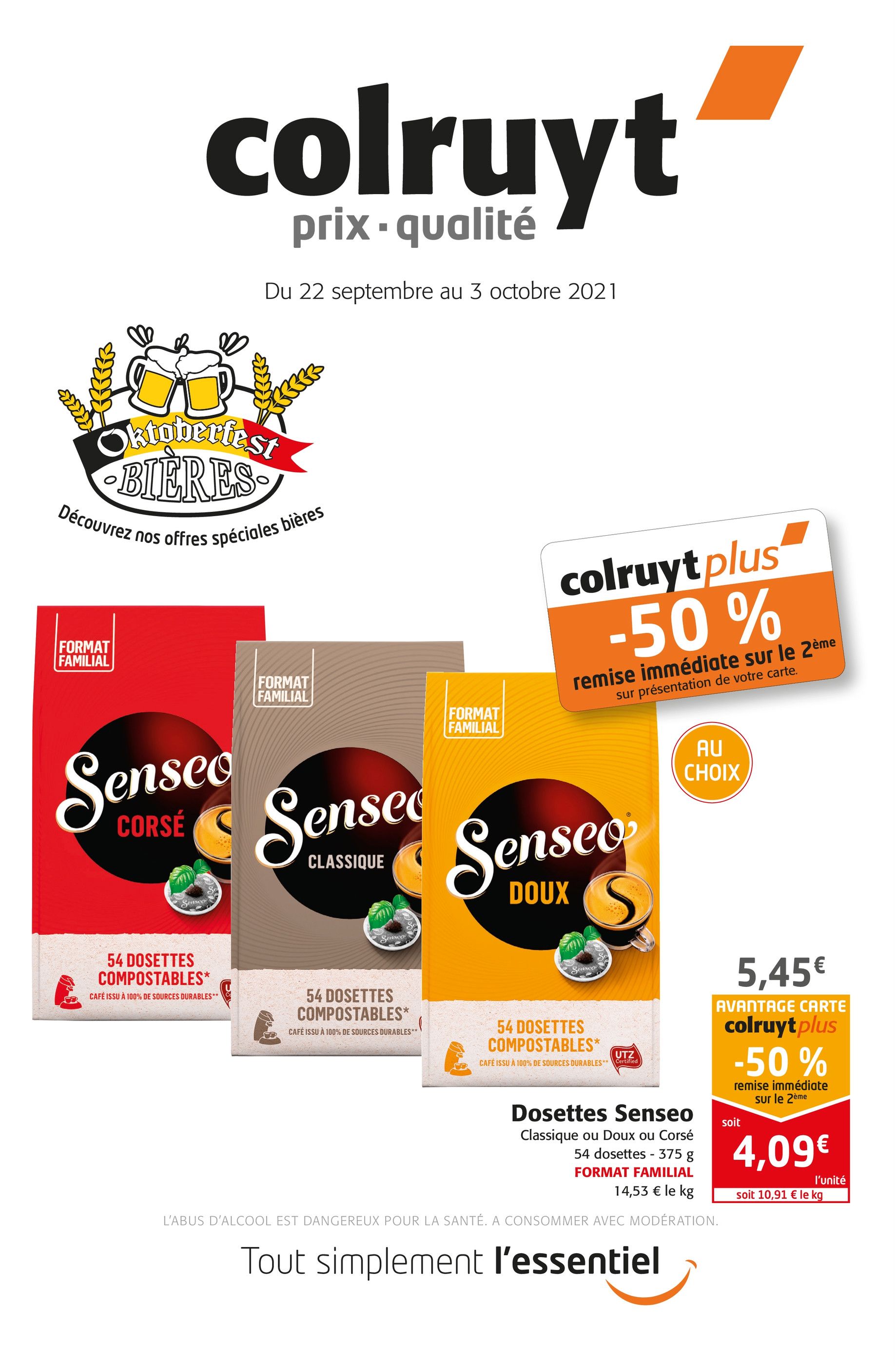 Catalogue Colruyt à Épinal, avec 20 pages Prospectus Colruyt à Épinal, "Tout simplement l'essentiel", 20 pages, 22/09/2021 - 03/10/2021