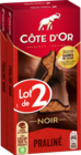 TABLETTES DE CHOCOLAT FONDANT NOIR ET PRALINÉ CÔTE D'OR - COTE D OR - Auchan Hypermarché à Nice TABLETTES DE CHOCOLAT FONDANT NOIR ET PRALINÉ CÔTE D'OR - COTE D OR en promo chez Auchan Hypermarché Nice à 6,99 €