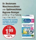 Aktuelles Waschmaschinen oder Spülmaschinen Hygiene-Reiniger Angebot bei V-Markt in Kempten (Allgäu) ab 1,99 €