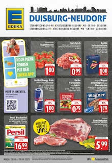EDEKA Prospekt der Woche "Aktuelle Angebote" Seite 1, 23.06.2025 bis 28.06.2025 für Duisburg Aktueller EDEKA Prospekt "Aktuelle Angebote" Seite 1 von 24 Seiten für Duisburg