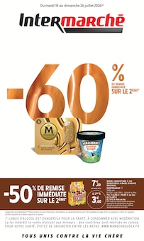 Catalogue Intermarché Super de la semaine "-60% DE REMISE IMMÉDIATE SUR LE 2ÈME" avec 1 pages, valide du 14/07/2026 au 26/07/2026 pour La Garde et alentours Prospectus Intermarché Super de la semaine "-60% DE REMISE IMMÉDIATE SUR LE 2ÈME" avec 1 pages, valide du 14/07/2026 au 26/07/2026 pour La Garde et alentours