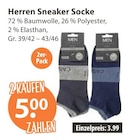 Herren Sneaker Socke im Angebot bei V-Markt in Regensburg Herren Sneaker Socke Angebote bei V-Markt Regensburg für 5,00 €
