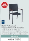 Stapelstuhl mit Teak-Armlehne Angebote von METRO Professional bei METRO Bad Salzuflen für 53,54 €