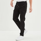 La Halle Mende - Promo Pantalon cargo taille élastiquée noir homme Promo Pantalon cargo taille élastiquée noir homme à 20,99 € dans le catalogue La Halle à Mende