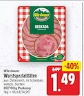 Wurstspezialitäten von Wiesbauer im aktuellen E center Prospekt