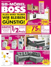 Aktueller SB Möbel Boss Prospekt mit Schlafzimmer, "SCHRUMPFT DIE PREISE!", Seite 1