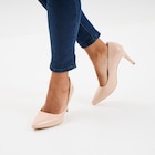 Escarpins vernis à talons beige femme à La Halle dans Luchapt