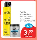 Haarstyling von Got2b für 3,99 € bei budni im Angebot Haarstyling von Got2b im aktuellen budni Prospekt