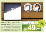 LED-Akku-Magnet-Wandaußenleuchte "MEG" im aktuellen Möbel Inhofer Prospekt für 49,00 €