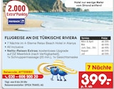 FLUGREISE AN DIE TÜRKISCHE RIVIERA Angebote von SPICA TRAVEL AG bei Netto Marken-Discount Ansbach für 399,00 €