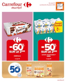 Catalogue Carrefour Market de la semaine "Carrefour market" avec 57 pages, valide du 13/01/2026 au 25/01/2026 pour Brantôme et alentours Prospectus Carrefour Market de la semaine "Carrefour market" avec 57 pages, valide du 13/01/2026 au 25/01/2026 pour Brantôme et alentours