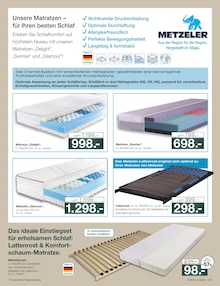 Matratze im Möbel Inhofer Prospekt "SCHLAFEN Trends" mit 12 Seiten (Augsburg)