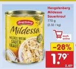 Mildessa Sauerkraut im Angebot bei Netto Marken-Discount in Hückelhoven Mildessa Sauerkraut Angebote von Hengstenberg bei Netto Marken-Discount Hückelhoven für 1,79 €