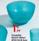 Coupelle Relief 700 ml Ø14×14×8.5cm à 1,99 € dans le catalogue Maxi Bazar