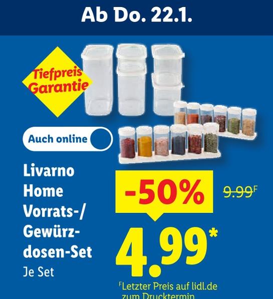 Vorrats-/Gewürzdosen-Set