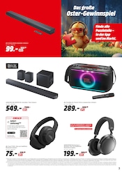 Kopfhörer im MediaMarkt Saturn Prospekt in Neustadt Aktueller MediaMarkt Saturn Prospekt mit Kopfhörer, "Starke Osterhighlights", Seite 3