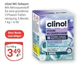 WC-Schaum Angebote von clino! bei GLOBUS St. Ingbert für 3,49 €