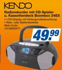 Radiorekorder mit CD-Spieler u. Kassettendeck Boombox 24EX Angebote von Kendo bei expert Göttingen für 49,99 €