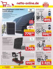 Fahrrad im Netto Marken-Discount Prospekt "Aktuelle Angebote" mit 44 Seiten (Karlsruhe)