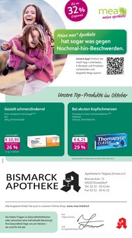 Schmerzgel im mea - meine apotheke Prospekt "Unsere Oktober-Angebote" mit 4 Seiten (Düsseldorf)