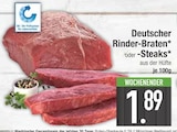Aktuelle Steak Angebote bei E center in Regensburg Aktuelles Deutscher Rinder-Braten Angebot bei E center in Regensburg ab 1,89 €