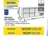 Kühltisch GCC 31004D von Metro im aktuellen Metro Prospekt