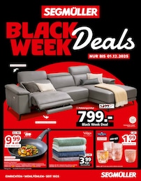 Möbel & Einrichtung Prospekt von Segmüller Aindling Segmüller Prospekt: "BLACK WEEK DEALS", 6 Seiten, 19.11.2025 - 01.12.2025