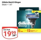 Mach3 Klingen Angebote von Gillette bei GLOBUS Kaiserslautern für 19,99 €