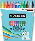12 feutres de coloriage pointe moyenne - DOMÉDIA à 1,03 € dans le catalogue Netto