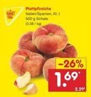 Netto Marken-Discount Kevelaer - Plattpfirsiche Angebot im Prospekt Plattpfirsiche bei Netto Marken-Discount im Kevelaer Prospekt für 1,69 €