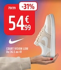 Court Vision Low - Nike - Intersport à Villeurbanne Court Vision Low - Nike en promo chez Intersport Villeurbanne à 54,99 €