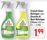 Glas-Reiniger Spiritus Angebote von Frosch bei EDEKA Aschaffenburg für 1,99 €