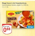 Sauce in der Doppelpackung im Angebot bei GLOBUS in Erlangen Sauce in der Doppelpackung Angebote von Maggi bei GLOBUS Erlangen für 0,88 €