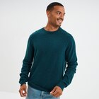Pull col rond manches longues bleu canard homme en promo chez La Halle Pull col rond manches longues bleu canard homme dans le catalogue La Halle