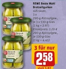 Brotzeitgurken bei REWE im Bergneustadt Prospekt für 2,58 €
