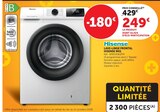 Lave-linge frontal 9 kg - HISENSE - Hyper U à Saintes Lave-linge frontal 9 kg - HISENSE en promo chez Hyper U Saintes à 249,00 €