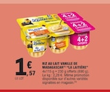Riz au Lait Vanille de Madagascar - LA LAITIÈRE en promo à 1,57 € chez E.Leclerc Riz au Lait Vanille de Madagascar - LA LAITIÈRE dans le catalogue E.Leclerc