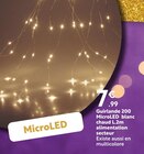 Guirlande 200 MicroLED blanc chaud L.2m alimentation secteur - Maxi Bazar Guirlande 200 MicroLED blanc chaud L.2m alimentation secteur à 7,99 € dans le catalogue Maxi Bazar