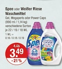 Waschmittel von Spee oder Weißer Riese im aktuellen V-Markt Prospekt für 3,49 €