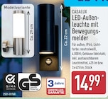 LED-Außenleuchte mit Bewegungsmelder von CASALUX im aktuellen ALDI Nord Prospekt für 14,99 €