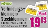 Elektroinstallation im Hornbach Prospekt Verbindungsklemmen/Steckklemmen von WAGO im aktuellen Hornbach Prospekt für 19,13 €